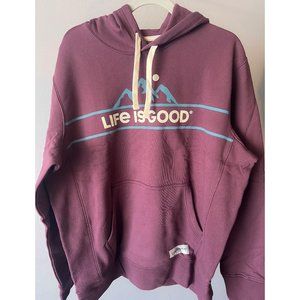 Life Is Good Mens Simply True MountainScape Hoodie